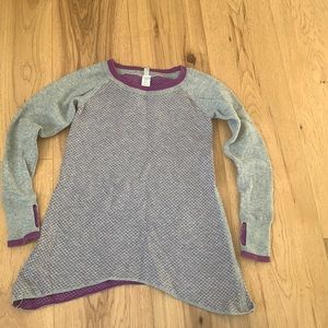 Grey and Purple Ivivva cotton sweater.